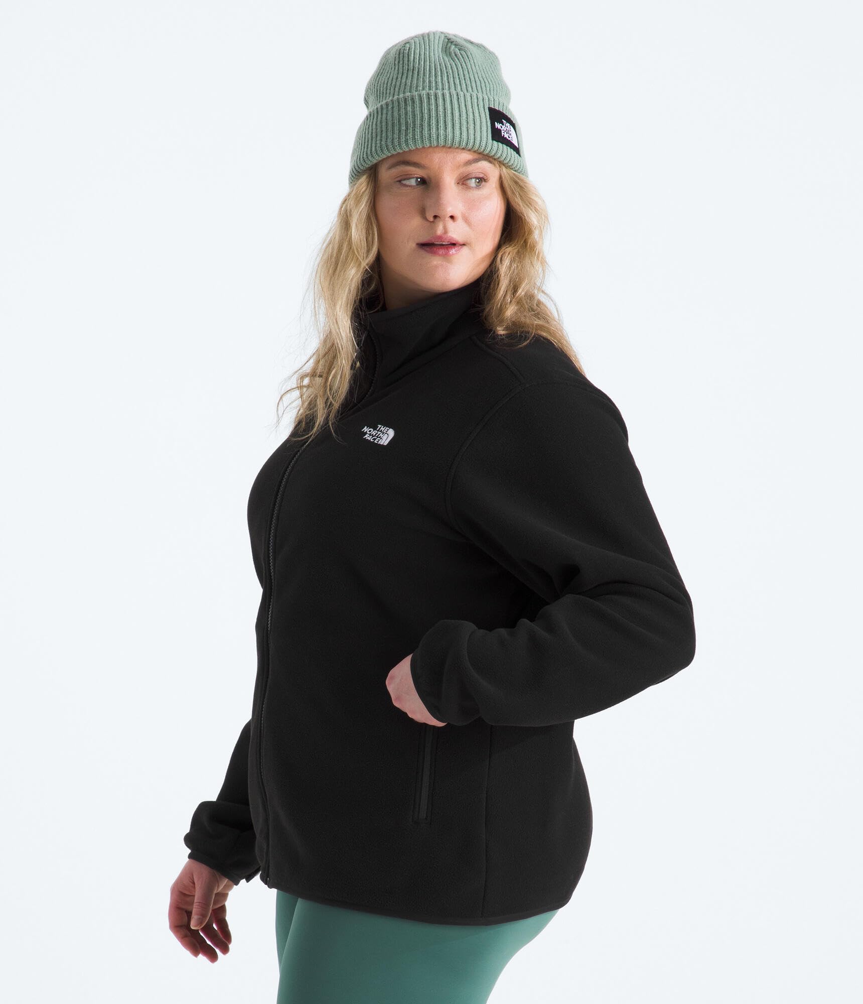 THE NORTH FACE Women's Glacier Fleece Jacket | Zippered Hand Pockets & Stretch Binding on the Collar, Cuffs & Hem