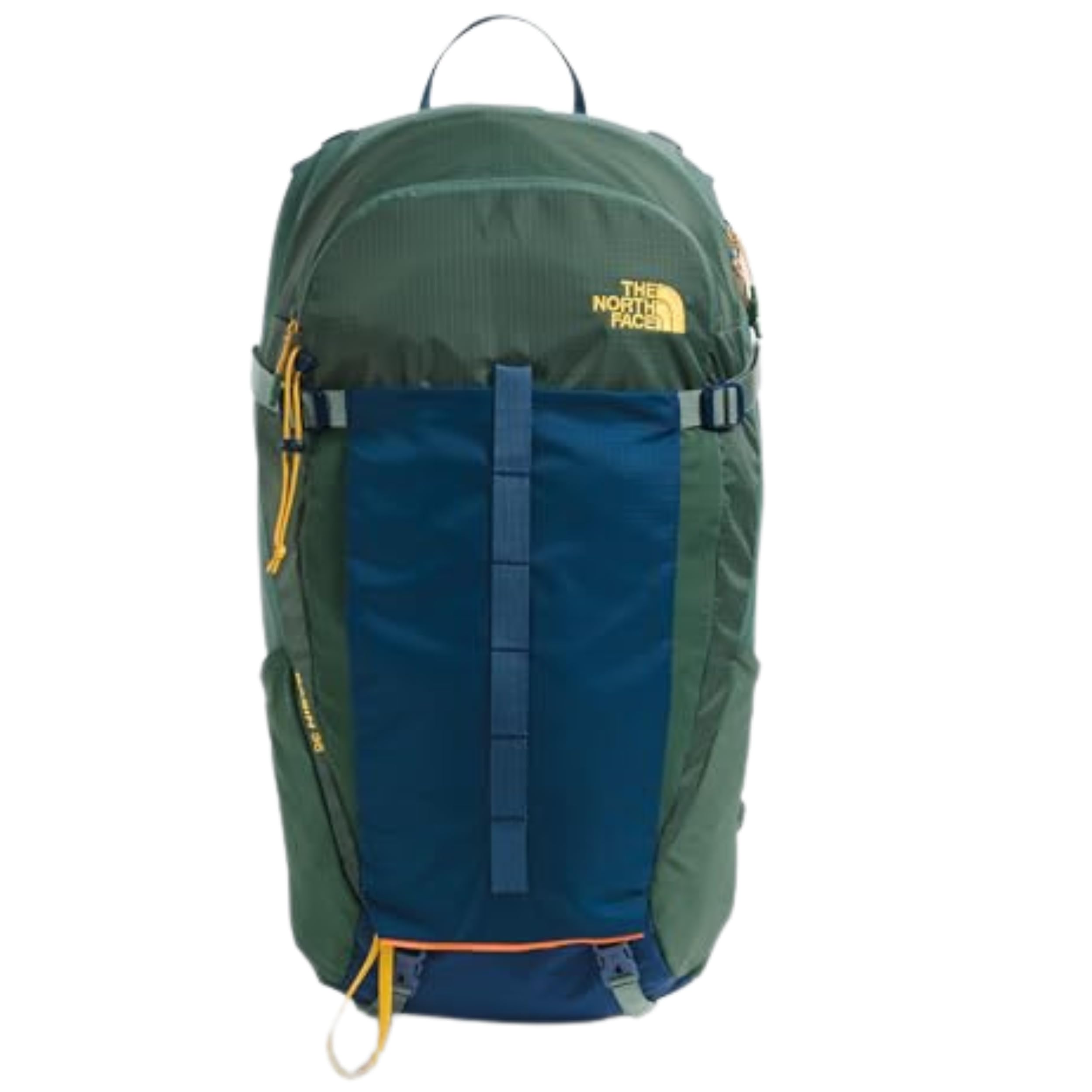 The North Face Basin 36 Liter Technical Daypack with Rain Cover | Unisex Backpack, Padded Hipbelt, Chest Strap, Hiking Pole Attachment, Duck Green/Shady Blue, One Size