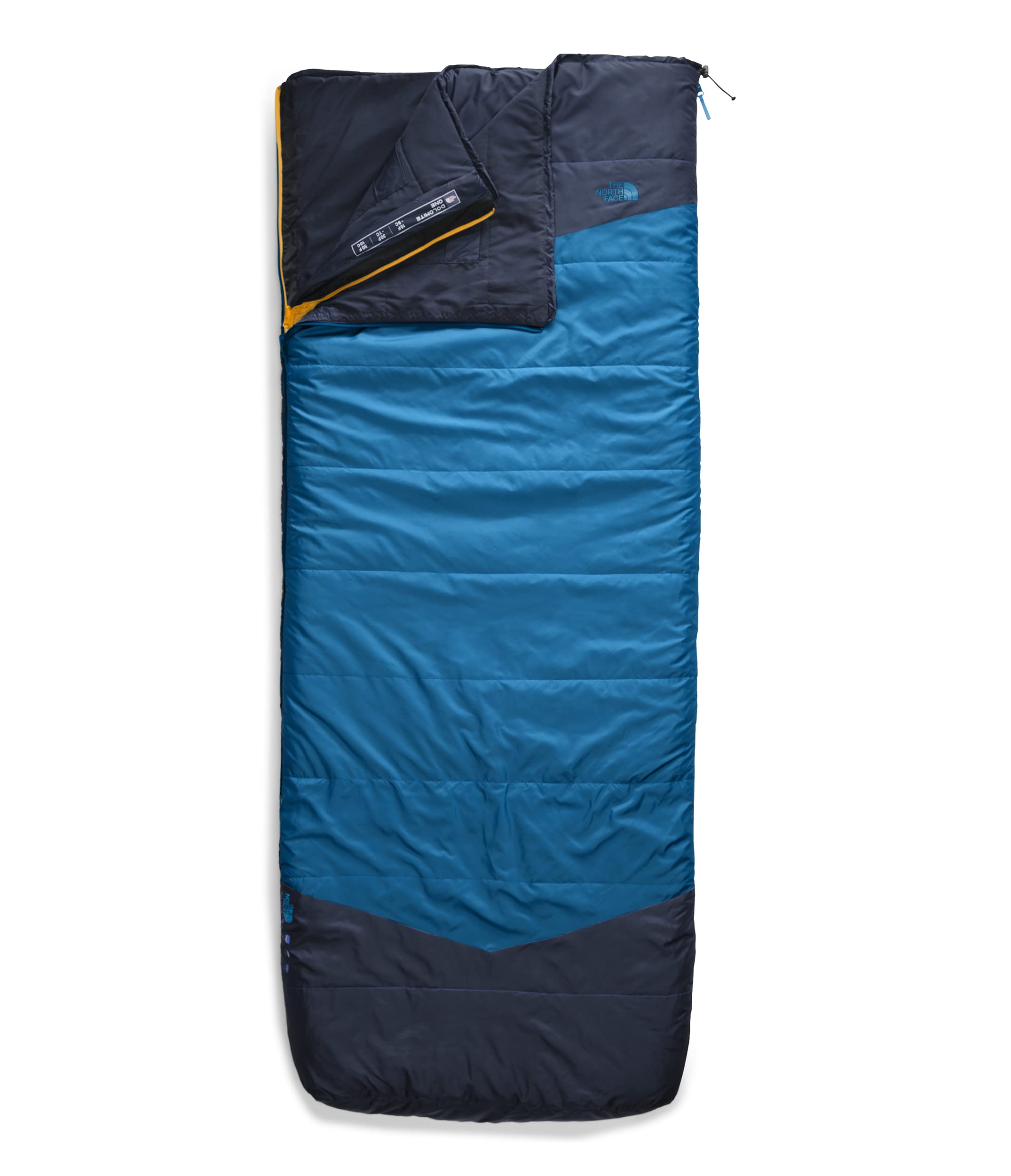 THE NORTH FACE Dolomite One 15F / -9C, 3-in-1 Insulated Sleeping Bag | Water Repellent, Rectangular Shape, Fleece Lined