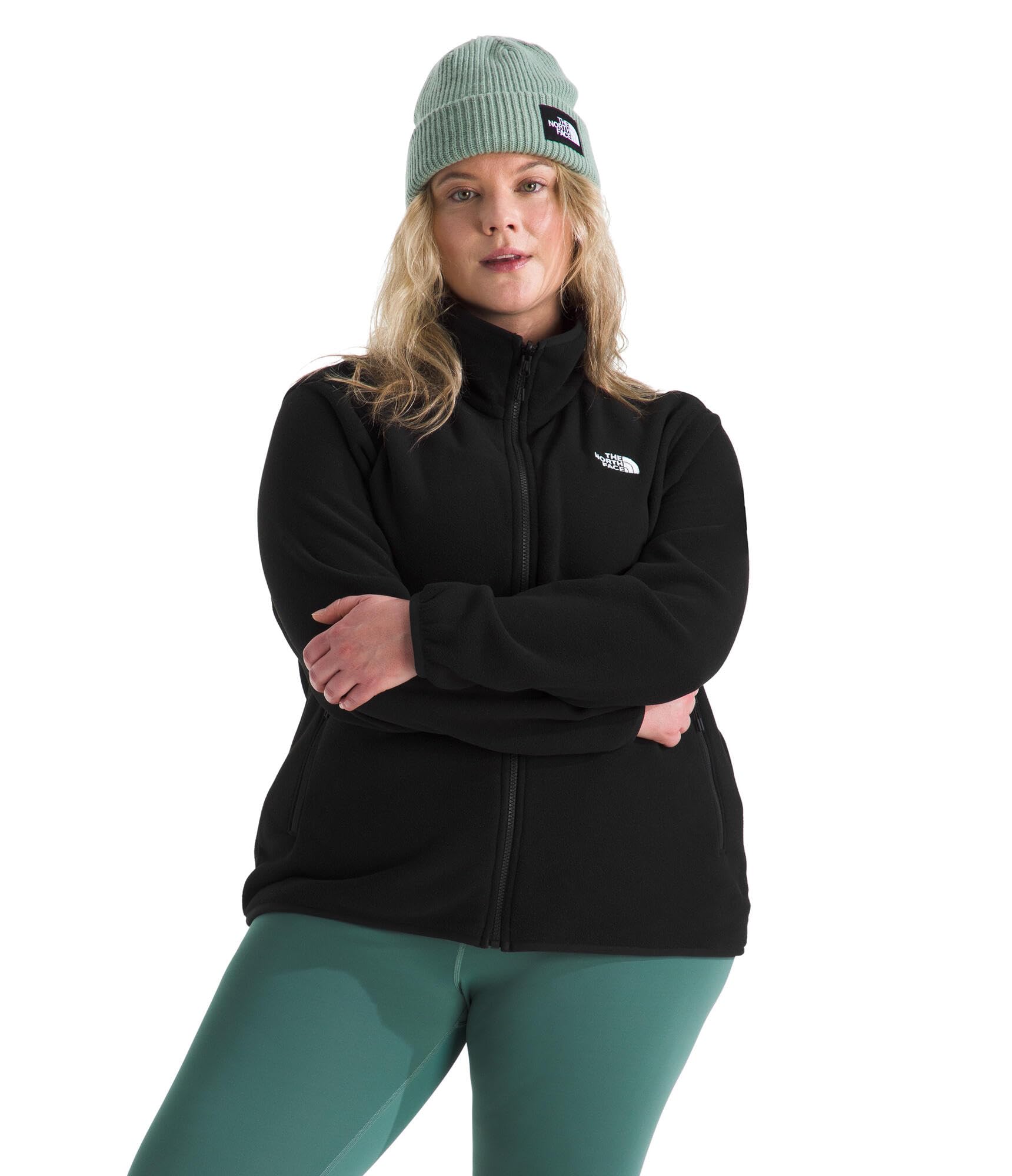 THE NORTH FACE Women's Glacier Fleece Jacket | Zippered Hand Pockets & Stretch Binding on the Collar, Cuffs & Hem