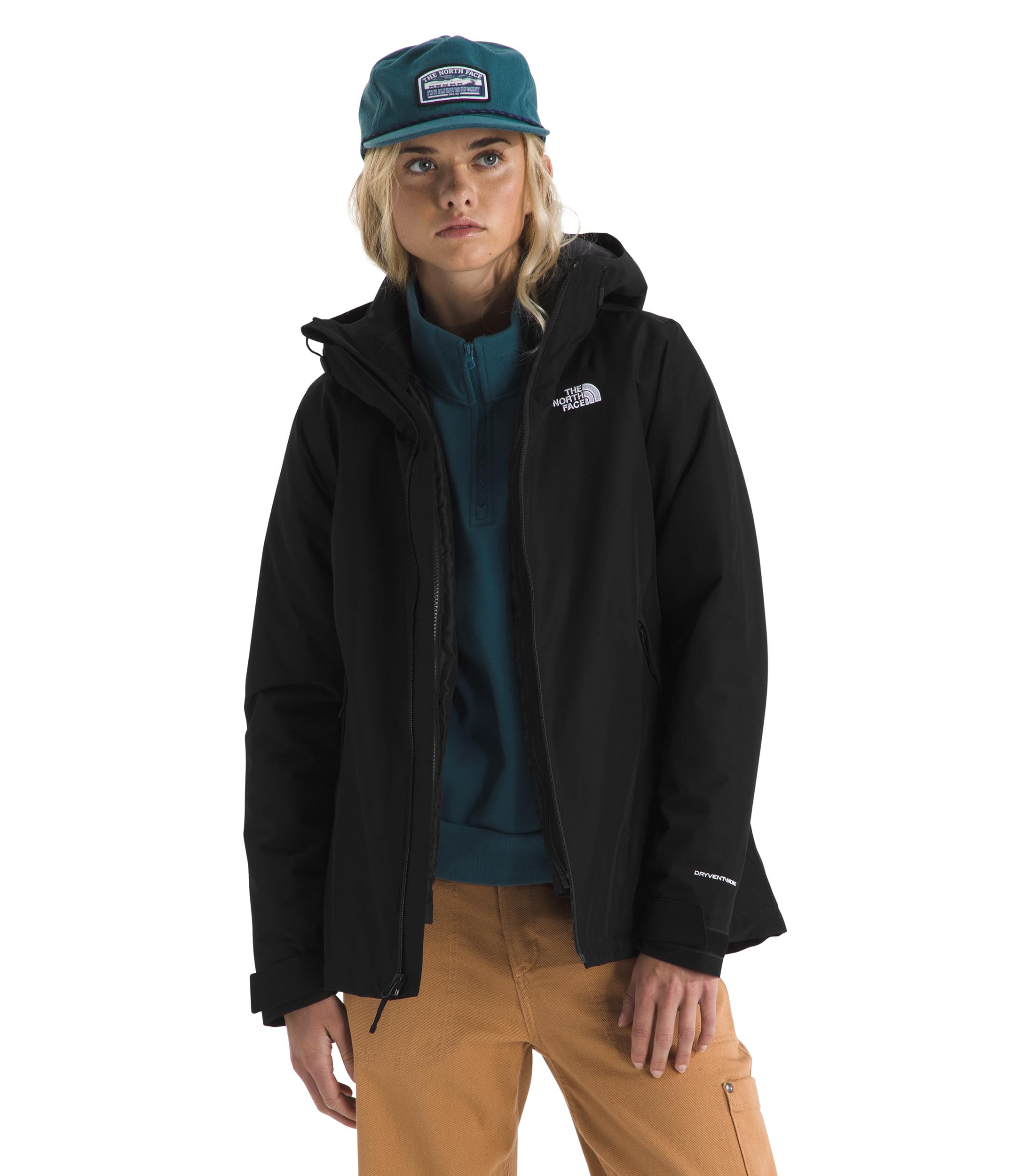 THE NORTH FACE womens Carto Mono Triclimate Hooded Jacket | Insulated Winter Coat, Wind & Water Resistant, Adjustable Hood With Cinch Cord