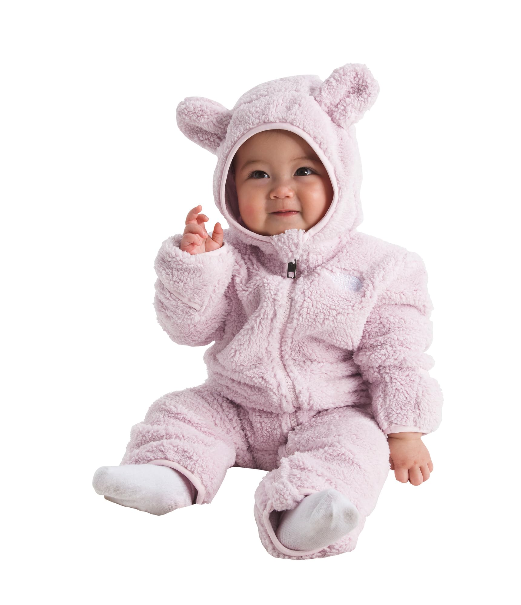 THE NORTH FACE Baby Campshire One-piece | Cozy Fleece Winter Onesie, With Mittens, Booties & Attached Bear Ear Hood