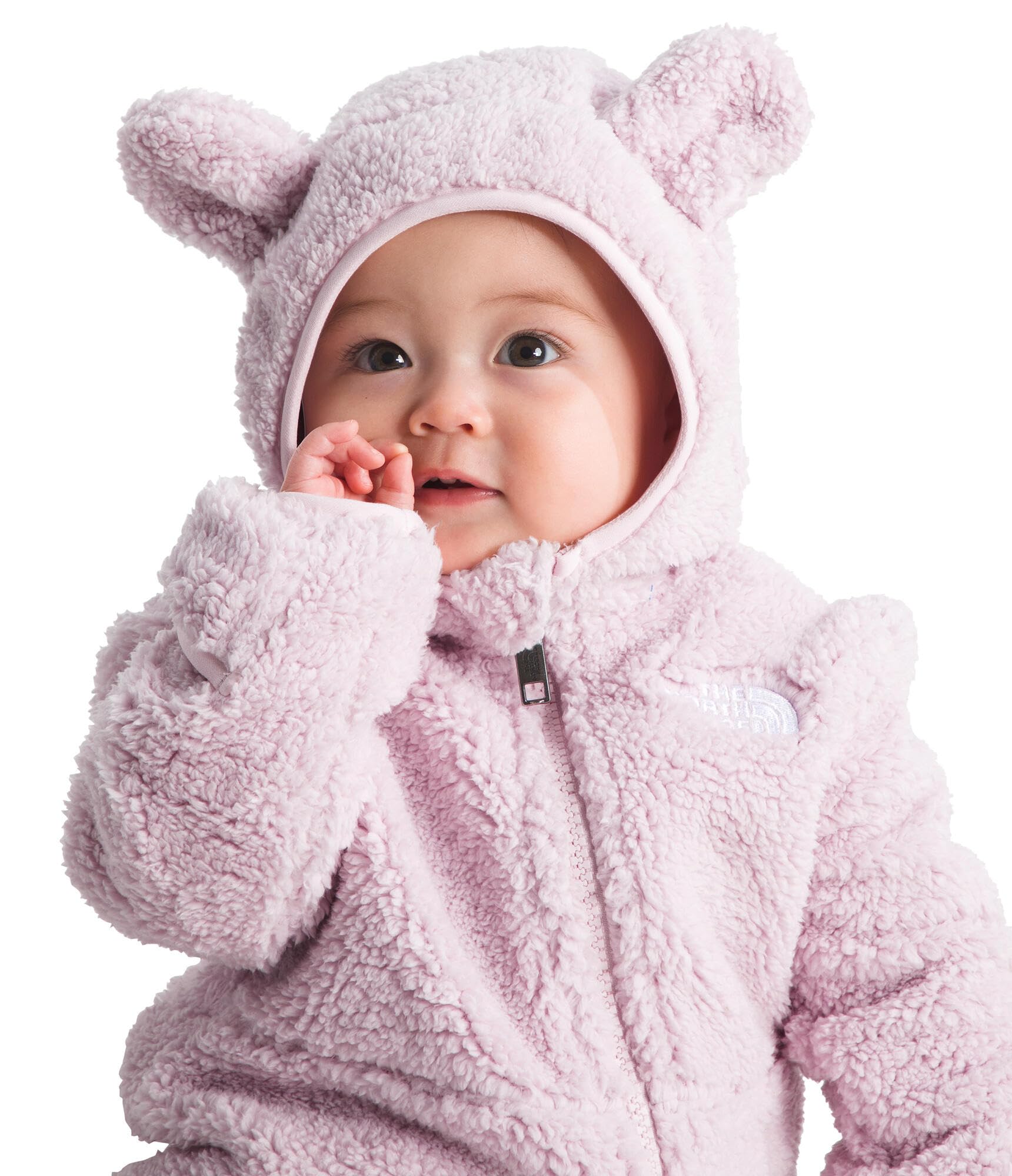 THE NORTH FACE Baby Campshire One-piece | Cozy Fleece Winter Onesie, With Mittens, Booties & Attached Bear Ear Hood