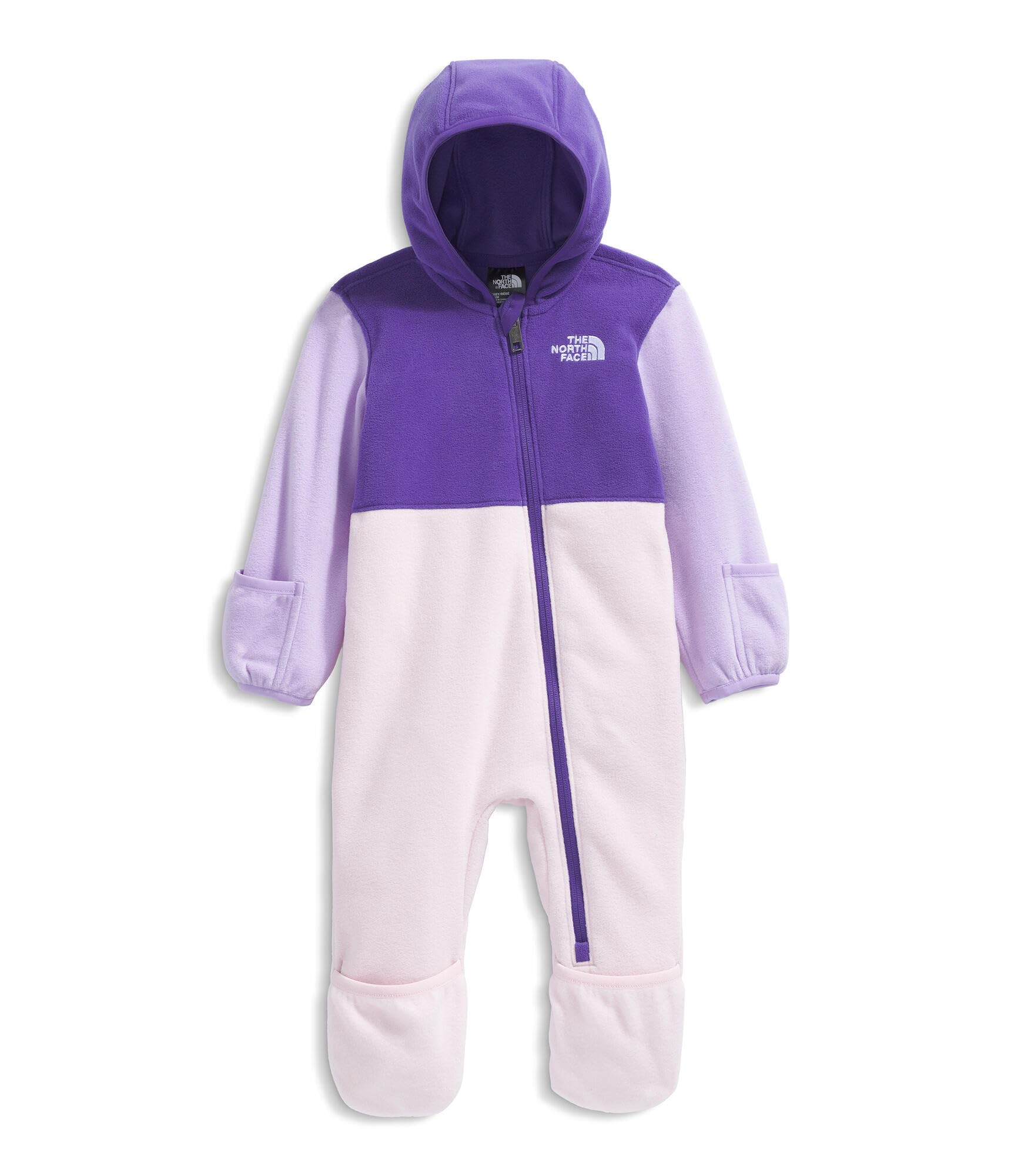 The North Face baby-boys Glacier One-piece | Polar Fleece Onesie With Built-in Mitts & Booties for Boys & Girls