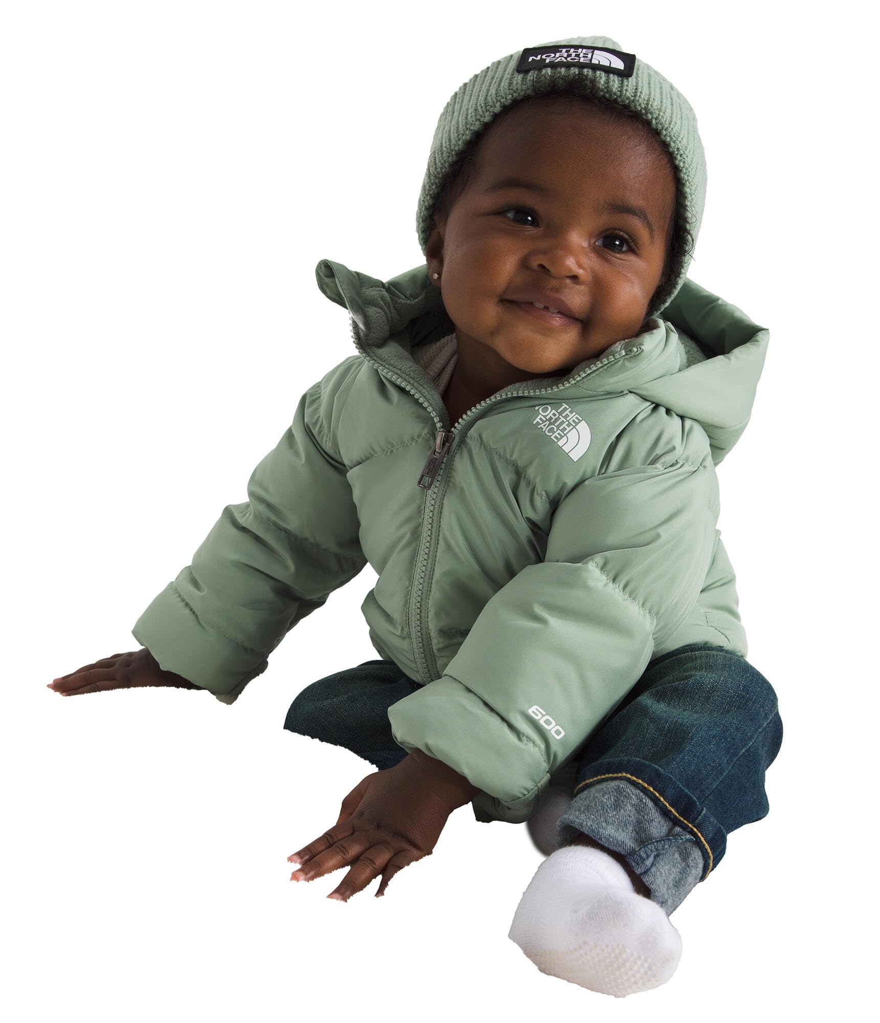 THE NORTH FACE Baby North Down Fleece-Lined Jacket | Water Repellent, Waterfowl Down & Synthetic Insulation, Attached Hood with Bear Ears